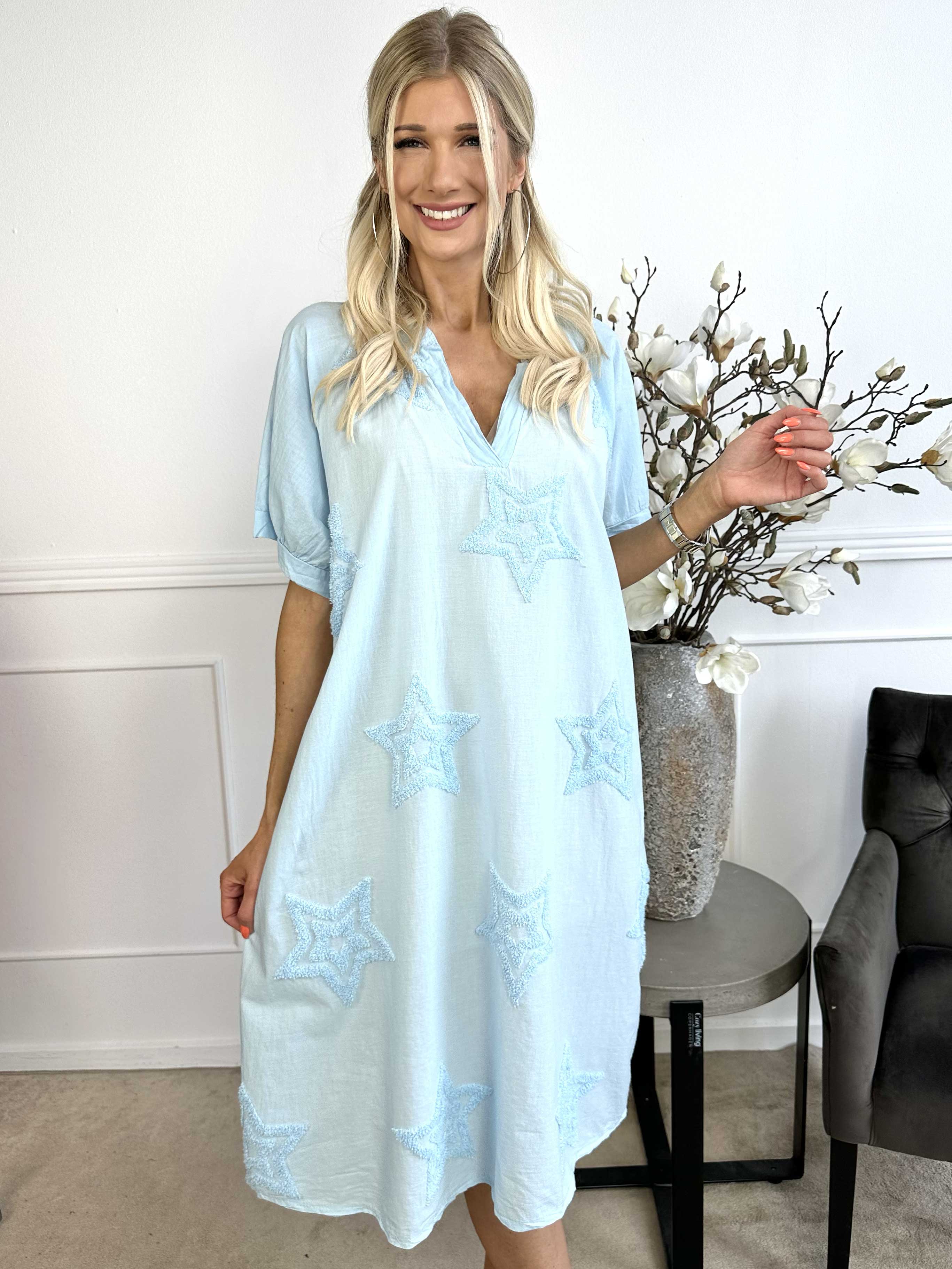 Nannali - Söt bomullsklänning med stjärnor